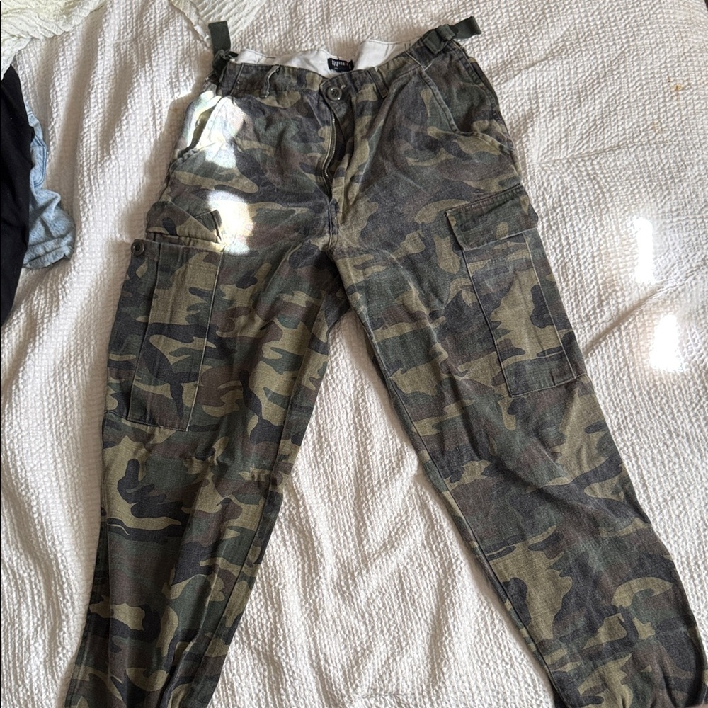Fashion Nova Camouflage Cargo Joggers